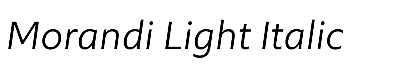 Morandi Light Italic